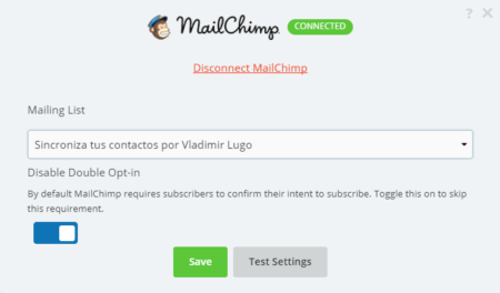 Integrar formulario con Mailchimp