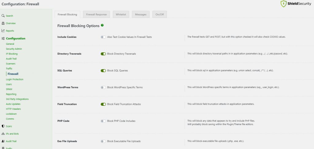 Vladimir Lugo: 7 methods to enhance the security of your website: Configure your firewall in Shield Security