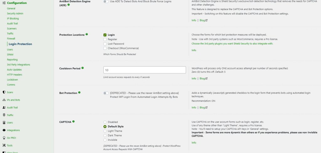 Vladimir Lugo: 7 methods to enhance the security of your website: Enable CAPTCHA in Shield Security