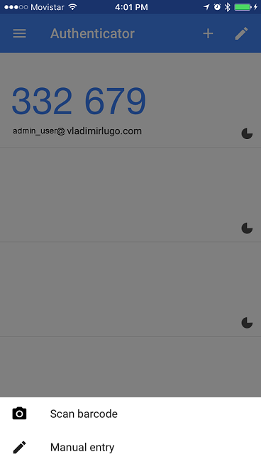 Vladimir Lugo: 7 methods to enhance the security of your website: Get six-digit login code in Google Authenticator