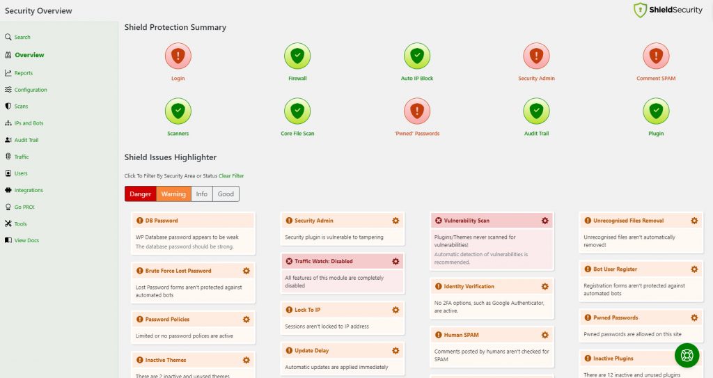 Vladimir Lugo: 7 methods to enhance the security of your website: Enable options in Shield Security Control Panel
